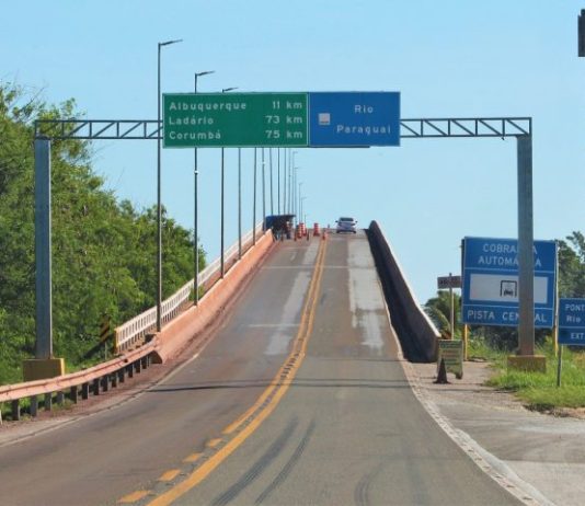 Tráfego em meia pista começa nesta sexta na ponte sobre o Rio Paraguai para início de obra em Corumbá