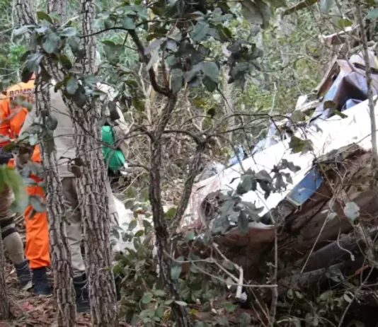 Após horas de buscas, aeronave é localizada com dois mortos em área de mata