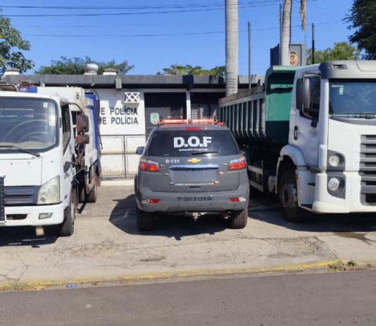 DOF recupera dois caminhões roubados na prefeitura de Anastácio e prende três homens em Corumbá