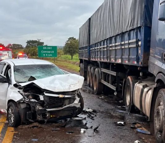 Mulher morre na BR-060 durante viagem para consulta do filho em Campo Grande
